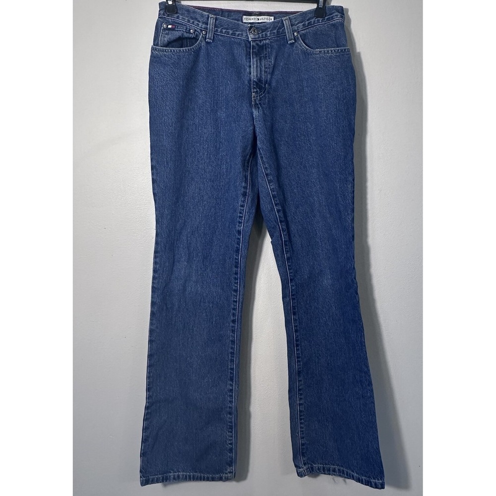 Vintage Tommy Hilfiger Women medium wash Bootcut denim jeans 90s 2000s Y2K sz 10